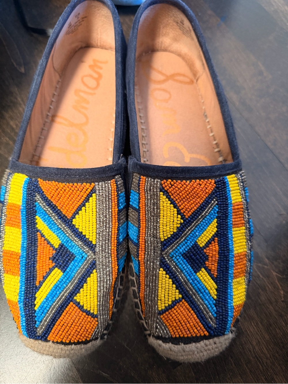 Steve Madden Beaded Espadrilles in Blue, Yellow & Orange